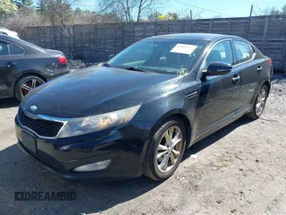 2013 Kia Optima EX with VIN 5XXGN4A77DG216998, listed as a IAAI auction lot 42102377 with 204,354 mi miles. Bid and sale history available at carsss.com. Image 2.