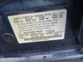 2005 Nissan Sentra S z VIN 3N1CB51D85L486835, wystawiony jako IAAI lot #42446684 z przebiegiem 99 818 mil mil oraz . Historia ofert i sprzedaży dostępna na DreamBid. Obrazek 9.
