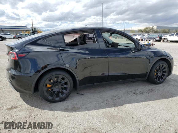2021 Tesla Model Y Long Range with VIN 5YJYGDEEXMF188737, listed as a Copart auction lot 49117605 with 49,201 mi miles and Salvage Title. Bid and sale history available at DreamBid. Image 3.