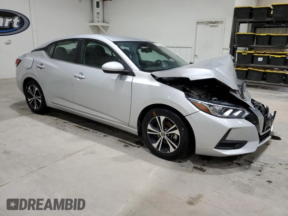 2022 Nissan Sentra SV with VIN 3N1AB8CV9NY290274, listed as a Copart auction lot 50655435 with 53,060 mi miles and Salvage Title. Bid and sale history available at DreamBid. Image 4.