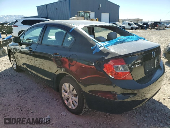 2012 Honda Civic LX with VIN 2HGFB2F57CH604861, listed as a Copart auction lot 50294515 with 130,214 mi miles and Salvage Title. Bid and sale history available at DreamBid. Image 2.