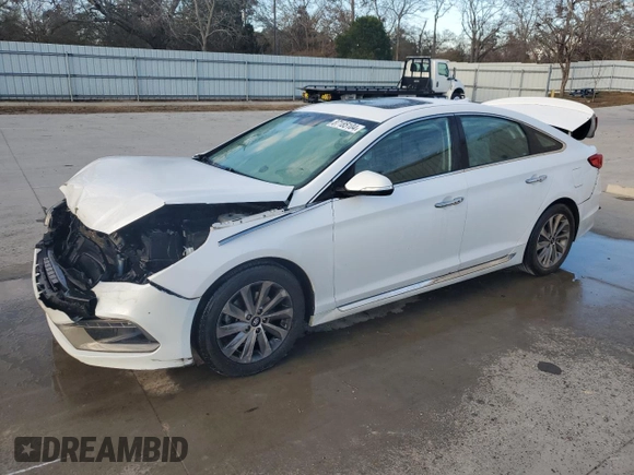 2017 Hyundai Sonata Sport with VIN 5NPE34AF4HH539386, listed as a Copart auction lot 87185104 with 158,152 mi miles and Salvage Title. Bid and sale history available at DreamBid. Image 1.