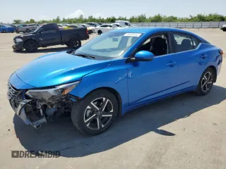 2024 Nissan Sentra SV with VIN 3N1AB8CV4RY310324, listed as a Copart auction lot 55469445 with 38,333 mi miles and Salvage title. Bid and sale history available at DreamBid. Image 1.
