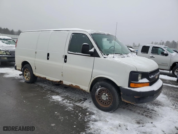 2011 Chevrolet Express Cargo Van with VIN 1GCSGAFX9B1120052, listed as a Copart auction lot 83768004 with 112,142 mi miles and Clean Title. Bid and sale history available at carsss.com. Image 4.