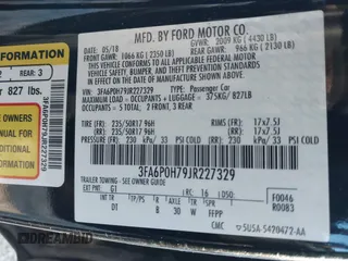 2018 Ford Fusion SE with VIN 3FA6P0H79JR227329, listed as a IAAI auction lot 41894778 with 116,580 mi miles. Bid and sale history available at carsss.com. Image 9.