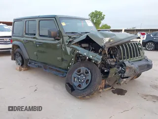 2024 Jeep Wrangler Sport S with VIN 1C4PJXDN3RW157655, listed as a IAAI auction lot 42325695 with 16,279 mi miles and . Bid and sale history available at DreamBid. Image 1.