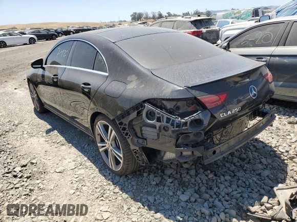 2020 Mercedes-Benz CLA 250 with VIN WDD5J4GB2LN033158, listed as a Copart auction lot 59300053 with 55,667 mi miles and . Bid and sale history available at DreamBid. Image 2.
