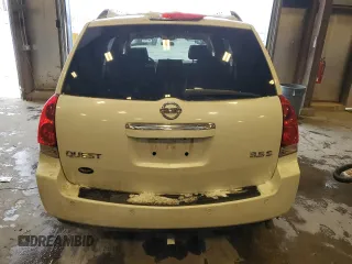 2007 Nissan Quest S with VIN 5N1BV28U27N111137, listed as a Copart auction lot 45334165 with 91,601 mi miles and Non Repairable. Bid and sale history available at carsss.com. Image 6.