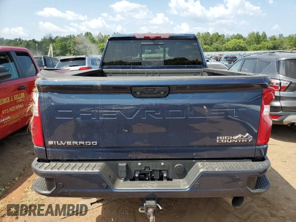2021 Chevrolet Silverado 3500HD High Country with VIN 1GC4YVEY5MF232666, listed as a Copart auction lot 67067484 with 0 mi miles and Salvage Title. Bid and sale history available at carsss.com. Image 6.