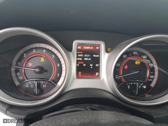 2016 Dodge Journey R/T with VIN 3C4PDCEG6GT241228, listed as a Copart auction lot 45486765 with 152,805 mi miles and Salvage Title. Bid and sale history available at carsss.com. Image 9.