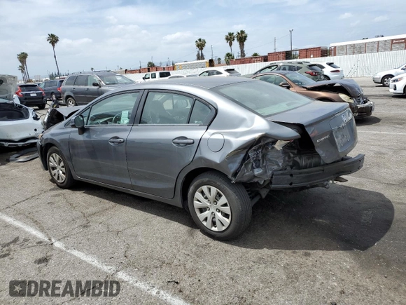 2012 Honda Civic LX z VIN 19XFB2F56CE390987, wystawiony jako Copart lot #56753635 z przebiegiem 81 832 mil mil oraz Szkoda całkowita • Salvage title. Historia ofert i sprzedaży dostępna na DreamBid. Obrazek 2.