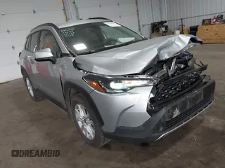2022 Toyota Corolla Cross LE with VIN 7MUCAABG8NV017763, listed as a IAAI auction lot 42470806 with 46,263 mi miles and . Bid and sale history available at DreamBid. Image 1.