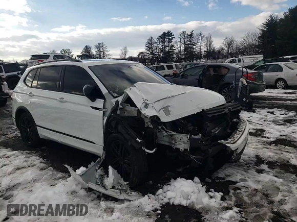 2022 Volkswagen Tiguan SE R-Line Black z VIN 3VV8B7AX7NM025503, wystawiony jako Copart lot #88297105 z przebiegiem 37 580 mil mil oraz Szkoda całkowita • Salvage title. Historia ofert i sprzedaży dostępna na DreamBid. Obrazek 12.