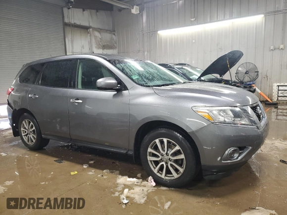 2015 Nissan Pathfinder Platinum with VIN 5N1AR2MN9FC616004, listed as a Copart auction lot 49811145 with 104,219 mi miles and Salvage Title. Bid and sale history available at DreamBid. Image 4.