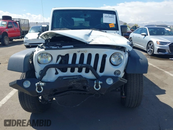 2017 Jeep Wrangler Unlimited Sport with VIN 1C4BJWDG6HL711082, listed as a IAAI auction lot 42036092 with 52,400 mi miles. Bid and sale history available at carsss.com. Image 12.