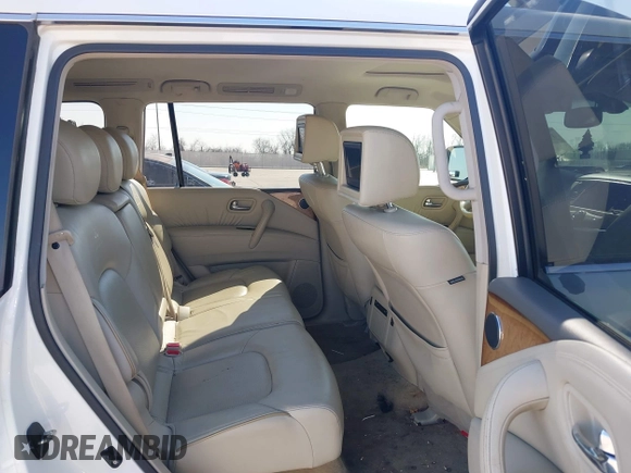 2012 Infiniti QX56 8-passenger with VIN JN8AZ2ND8C9715811, listed as a IAAI auction lot 41619315 with 198,187 mi miles and . Bid and sale history available at DreamBid. Image 8.