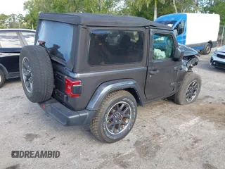 2021 Jeep Wrangler Sport S with VIN 1C4GJXAN7MW691190, listed as a IAAI auction lot 42028528 with 24,207 mi miles and . Bid and sale history available at carsss.com. Image 4.