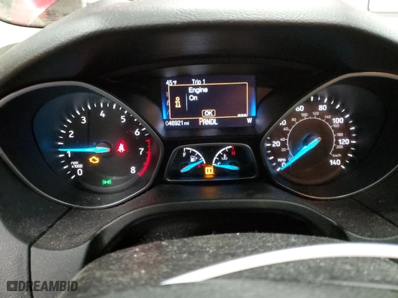 2017 Ford Focus SE with VIN 1FADP3F28HL237388, listed as a Copart auction lot 44226175 with 46,921 mi miles and Salvage Title. Bid and sale history available at carsss.com. Image 9.