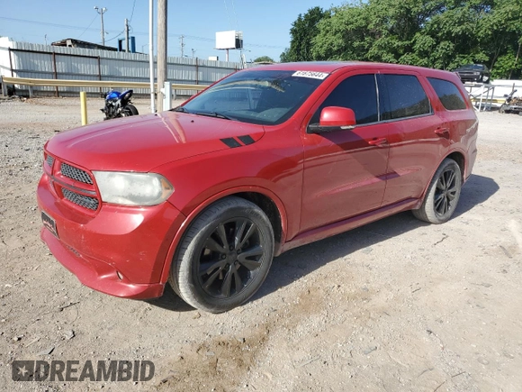 2012 Dodge Durango R/T with VIN 1C4SDHCT8CC260151, listed as a Copart auction lot 61675644 with 151,467 mi miles and Salvage title. Bid and sale history available at DreamBid. Image 1.