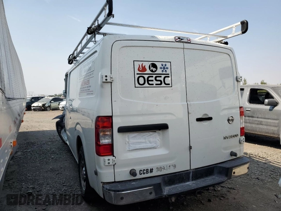 2018 Nissan NV SV z VIN 1N6AF0KY8KN802286, wystawiony jako Copart lot #65034264 z przebiegiem Nie podano mil oraz Szkoda całkowita • Salvage title. Historia ofert i sprzedaży dostępna na DreamBid. Obrazek 2.