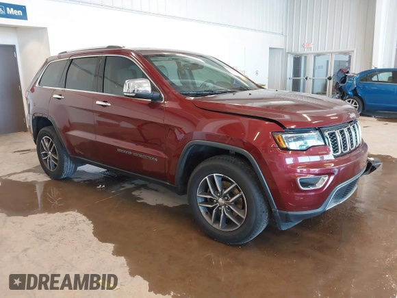 2017 Jeep Grand Cherokee Limited z VIN 1C4RJEBG5HC795116, wystawiony jako IAAI lot #41096233 z przebiegiem 162 829 mil mil oraz . Historia ofert i sprzedaży dostępna na DreamBid. Obrazek 1.
