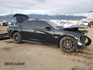 2020 Dodge Charger Scat Pack z VIN 2C3CDXGJXLH184652, wystawiony jako Copart lot #52308345 z przebiegiem 59 147 mil mil oraz Szkoda całkowita • Salvage title. Historia ofert i sprzedaży dostępna na DreamBid. Obrazek 4.