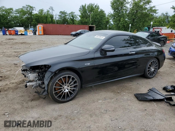 2018 Mercedes-Benz C 43 AMG with VIN WDDWJ6EB8JF684725, listed as a Copart auction lot 58220615 with 96,611 mi miles and Clean title. Bid and sale history available at DreamBid. Image 1.