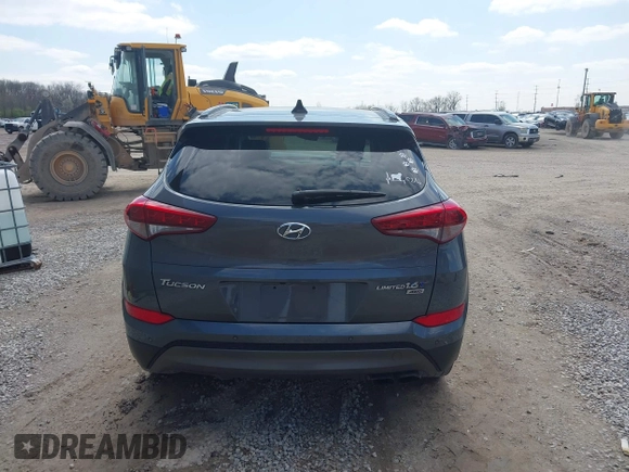 2016 Hyundai Tucson Eco with VIN KM8J3CA2XGU103017, listed as a IAAI auction lot 41897807 with 95,722 mi miles. Bid and sale history available at carsss.com. Image 16.