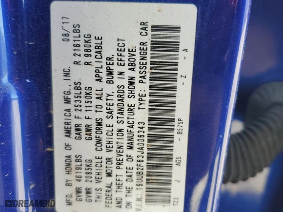 2018 Acura TLX w/A-SPEC Pkg with VIN 19UUB2F63JA006343, listed as a Copart auction lot 46148095 with 0 mi miles and Salvage Title. Bid and sale history available at carsss.com. Image 14.
