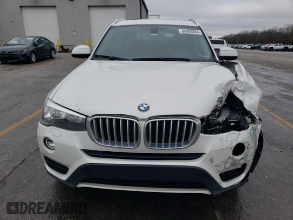 2016 BMW X3 xDrive28i with VIN 5UXWX9C58G0D63675, listed as a Copart auction lot 86893554 with 91,722 mi miles and Salvage Title. Bid and sale history available at carsss.com. Image 5.