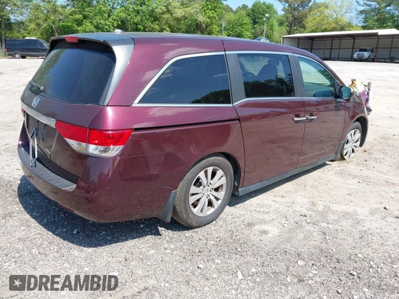 2014 Honda Odyssey EX-L z VIN 5FNRL5H64EB076088, wystawiony jako IAAI lot #42144781 z przebiegiem 174 135 mil mil oraz . Historia ofert i sprzedaży dostępna na DreamBid. Obrazek 4.
