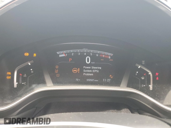 2020 Honda CR-V EX-L with VIN 5J6RW2H80LL037462, listed as a Copart auction lot 58487225 with 50,507 mi miles and Salvage title. Bid and sale history available at DreamBid. Image 9.