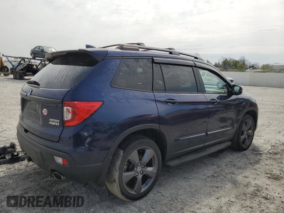 2021 Honda Passport Touring with VIN 5FNYF8H99MB042984, listed as a Copart auction lot 52858975 with 35,308 mi miles and Salvage title. Bid and sale history available at DreamBid. Image 3.