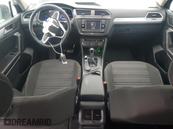 2024 Volkswagen Tiguan S with VIN 3VVFB7AX0RM051356, listed as a Copart auction lot 43218935 with 13,201 mi miles and Salvage title. Bid and sale history available at DreamBid. Image 8.