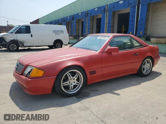 1994 Mercedes-Benz SL 5.0L with VIN WDBFA67E6RF092705, listed as a Copart auction lot 60880965 with 96,690 mi miles and Clean title. Bid and sale history available at DreamBid. Image 1.