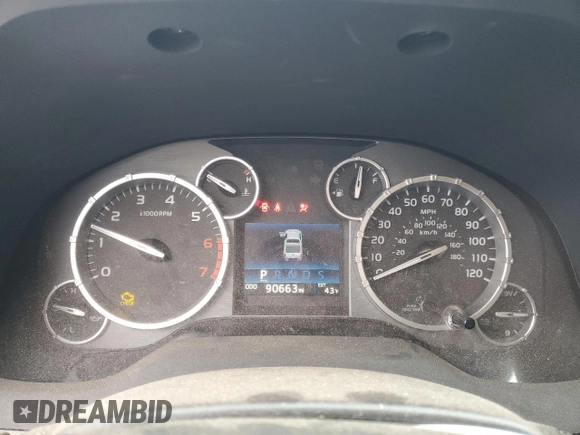 2016 Toyota Tundra 4WD Truck SR with VIN 5TFUW5F11GX555425, listed as a Copart auction lot 41728275 with 90,663 mi miles and Salvage Title. Bid and sale history available at carsss.com. Image 9.