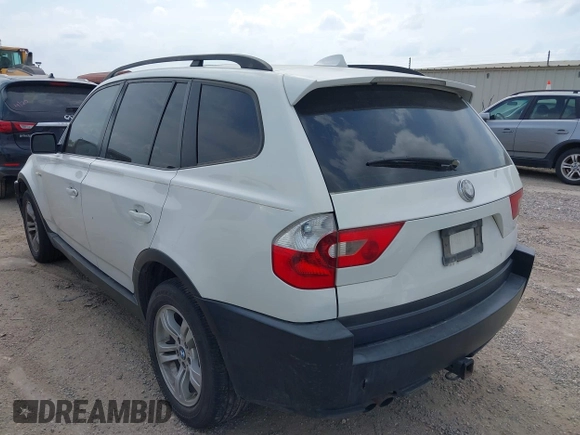 2005 BMW X3 3.0i z VIN WBXPA93485WD12527, wystawiony jako IAAI lot #42140212 z przebiegiem 345 646 mil mil oraz . Historia ofert i sprzedaży dostępna na DreamBid. Obrazek 3.