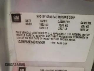 2004 Pontiac Grand Am SE1 with VIN 1G2NF52E14C132560, listed as a Copart auction lot 49985094 with 207,511 mi miles and Non Repairable. Bid and sale history available at carsss.com. Image 13.