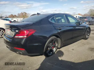 2021 Genesis G70 3.3T with VIN KMTG34LE5MU076656, listed as a Copart auction lot 79161874 with 60,000 mi miles and Salvage Title. Bid and sale history available at carsss.com. Image 3.