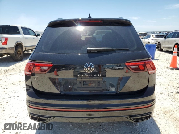 2024 Volkswagen Tiguan SE R-Line Black with VIN 3VVCB7AX0RM224988, listed as a Copart auction lot 56333575 with 1,158 mi miles and Salvage title. Bid and sale history available at DreamBid. Image 6.