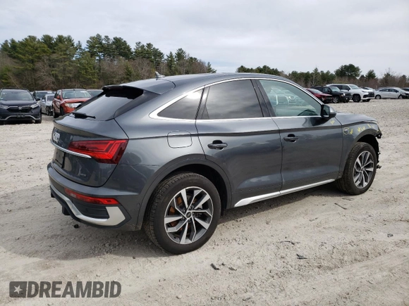 2023 Audi Q5 Sportback S line Prestige with VIN WA16AAFY9P2183305, listed as a Copart auction lot 49780375 with 18,139 mi miles and Salvage title. Bid and sale history available at DreamBid. Image 3.