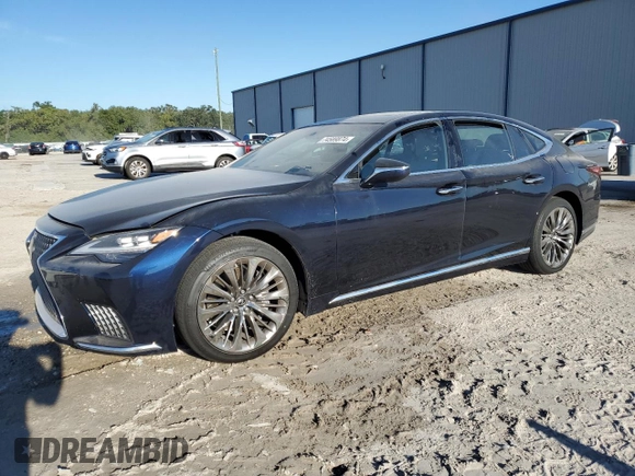 2021 Lexus LS 500 with VIN JTHD51FFXM5014872, listed as a Copart auction lot 74589874 with 20,701 mi miles and Non repairable. Bid and sale history available at DreamBid. Image 1.