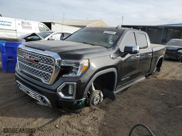 2020 GMC Sierra 1500 Denali with VIN 1GTU9FEL6LZ119443, listed as a Copart auction lot 82270454 with 55,124 mi miles and Salvage Title. Bid and sale history available at carsss.com. Image 1.