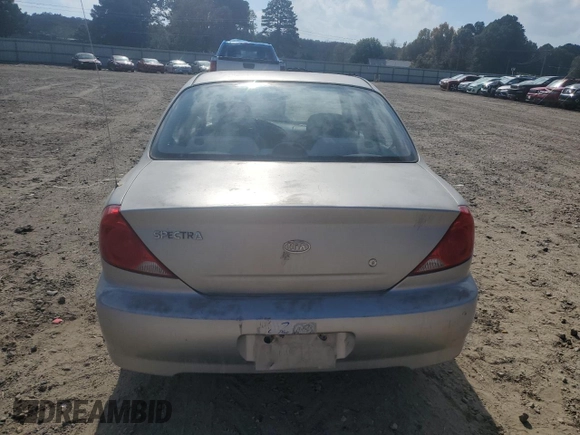 2003 Kia Spectra with VIN KNAFB121335295115, listed as a Copart auction lot 78070674 with Not Provided miles and Salvage Title. Bid and sale history available at DreamBid. Image 6.