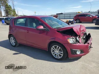 2014 Chevrolet Sonic LT with VIN 1G1JC6SB7E4120416, listed as a Copart auction lot 45308955 with 92,472 mi miles and Salvage Title. Bid and sale history available at carsss.com. Image 4.
