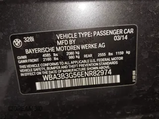 2014 BMW 3 Series 328i xDrive with VIN WBA3B3G56ENR82974, listed as a IAAI auction lot 41898279 with 78,762 mi miles. Bid and sale history available at carsss.com. Image 9.