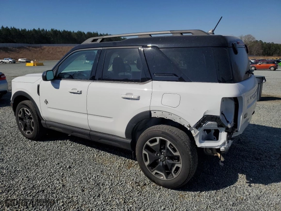 2023 Ford Bronco Sport Outer Banks with VIN 3FMCR9C64PRE09406, listed as a Copart auction lot 48942645 with 17,448 mi miles and Salvage Title. Bid and sale history available at carsss.com. Image 2.