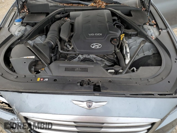 2015 Hyundai Genesis 3.8L with VIN KMHGN4JE9FU100693, listed as a Copart auction lot 81170334 with 128,109 mi miles and Salvage Title. Bid and sale history available at DreamBid. Image 12.
