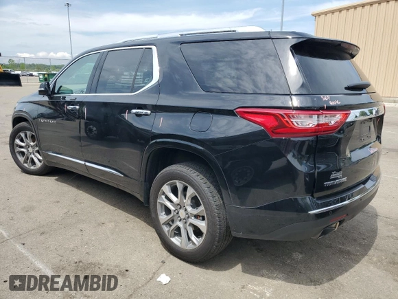 2019 Chevrolet Traverse Premier z VIN 1GNERKKW7KJ135666, wystawiony jako Copart lot #55920135 z przebiegiem 105 812 mil mil oraz Szkoda całkowita • Salvage title. Historia ofert i sprzedaży dostępna na DreamBid. Obrazek 2.