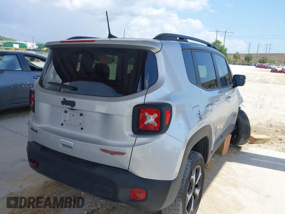 2021 Jeep Renegade Trailhawk with VIN ZACNJDC17MPN27500, listed as a IAAI auction lot 42206678 with 114,258 mi miles and . Bid and sale history available at DreamBid. Image 4.